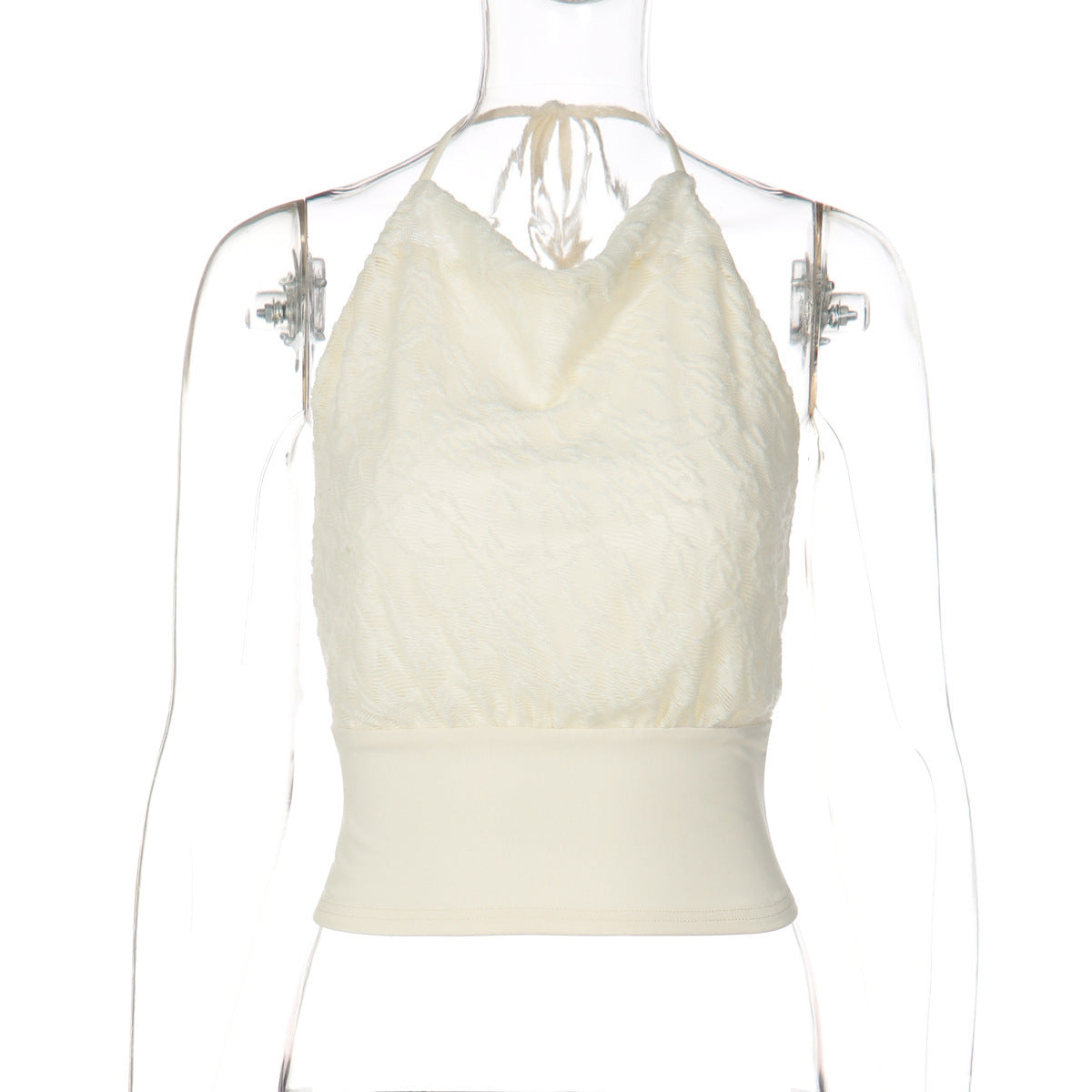 Lace Patchwork Backless Camisole