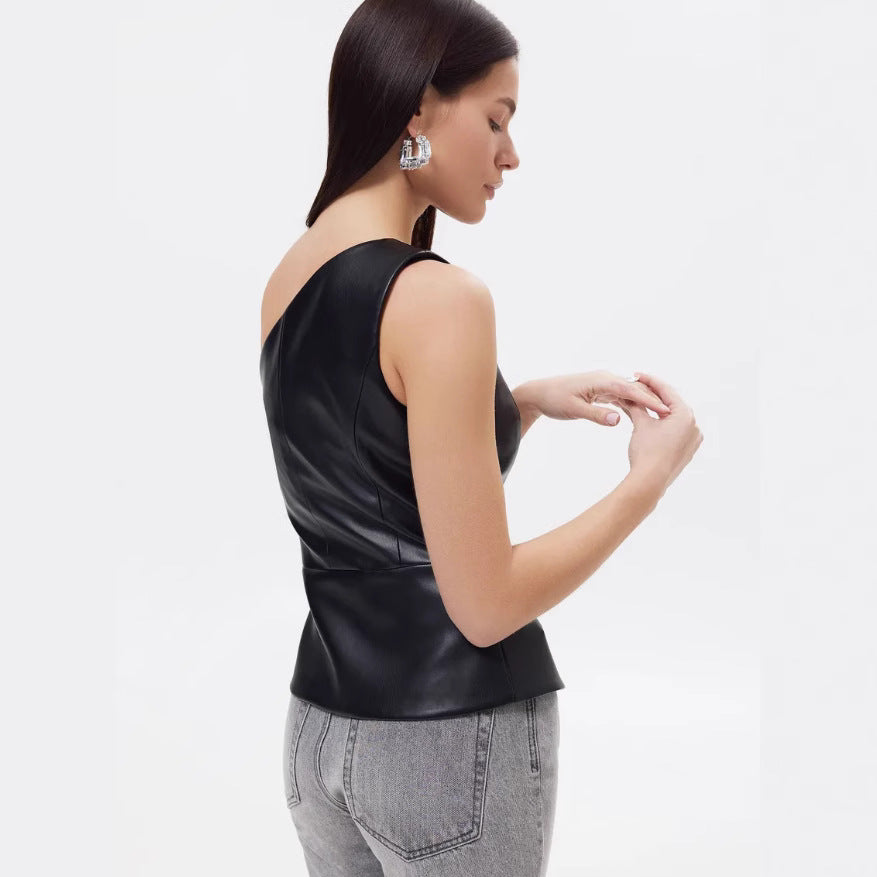 Asymmetric Off-shoulder Vest